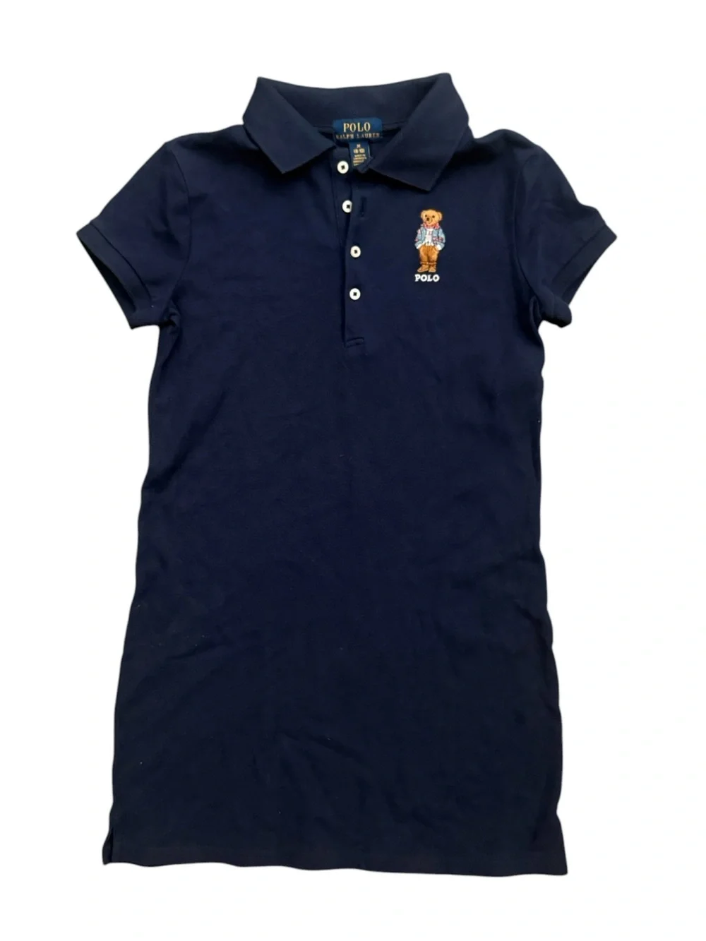 Polo Ralph Lauren Navy Dress with Polo Bear Embroidery
